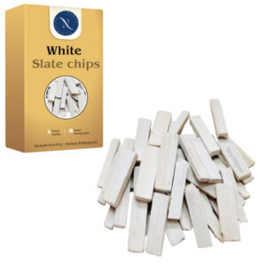 Slate pencil white slate chips